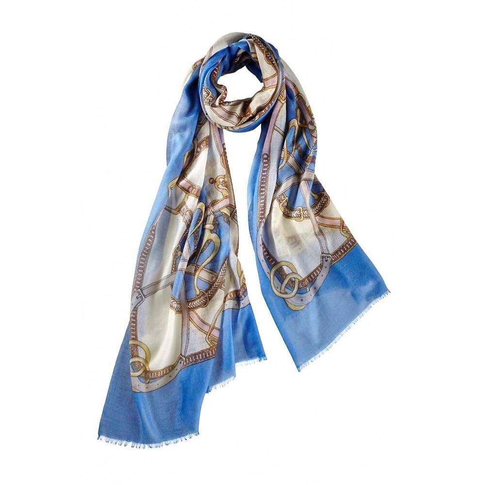 NEW ALPINE CASHMERE women's cinta shawl in lake/blush